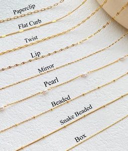 18K Gold Filled Chain Necklace,Pearl Chain,Curb Chian,Box Chain,Paperclip Chain,Twist Chain,Dainty Chain,Gift for Her,Mothers Day Gifts