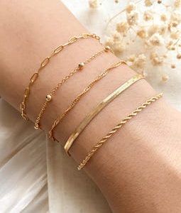 18K Gold Filled Bracelets,Paperclip Chain,Herringbone Chain,Rope,Snake Chain Bracelet,Everyday Bracelet,Dainty Bracelet,Minimalist Bracelet