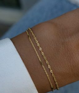 Two Delicate Bracelets Set, Dainty Bracelet Set, Two Minimalist Bracelets, Delicate Bracelet, Gift for her, Gold Bracelet, Silver Bracelet
