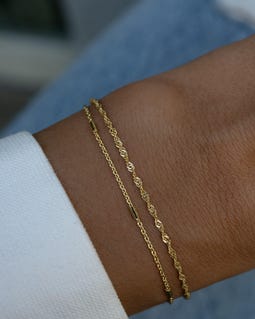 Two Delicate Bracelets Set, Dainty Bracelet Set, Two Minimalist Bracelets, Delicate Bracelet, Gift for her, Gold Bracelet, Silver Bracelet