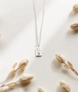 Silver Dainty Wildflower Necklace, Sterling Silver Flower Necklace, Botanical Jewelry, Nature Necklace, Woodland Jewelry